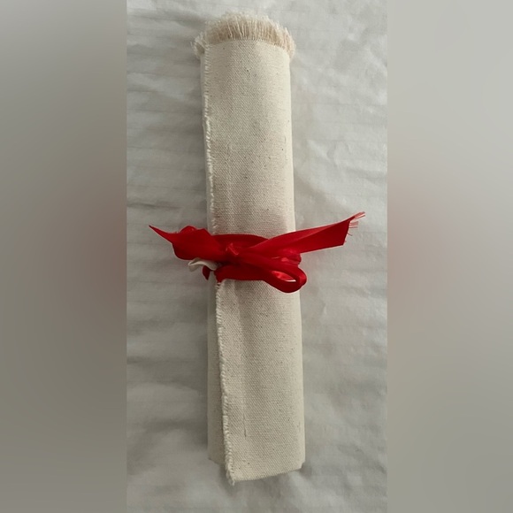 Artist pencil / brushes roll / wall display  canvas Advent Calendar Red Ribbon - Picture 8 of 11